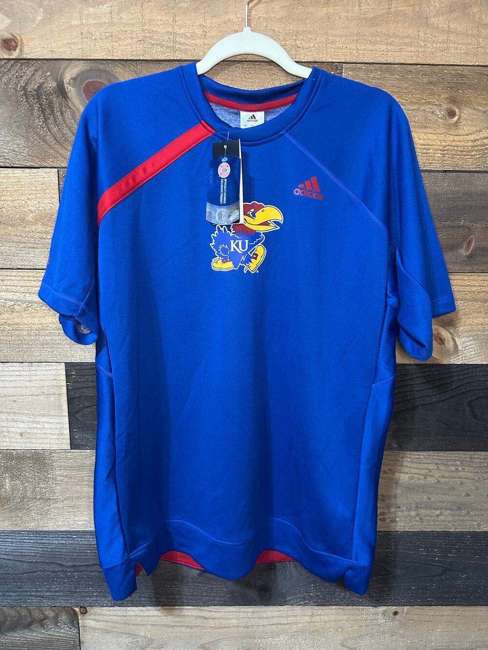 ADIDAS University of Kansas Jayhawks KU Jersey Shirt Adult Small NWT